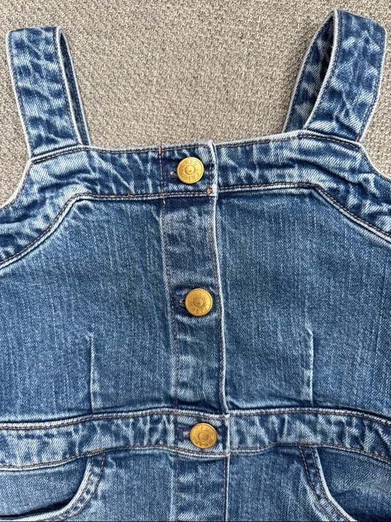 NWOT- Denim Button-Front Dress in Medium Blue - Picture 2 of 8